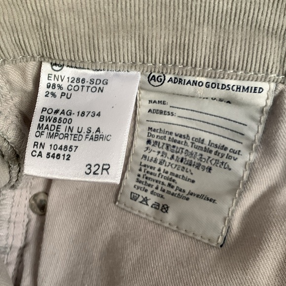AG Adriano Goldshmied THE STEVIE Slim Straight Corduroy - Picture 6 of 12